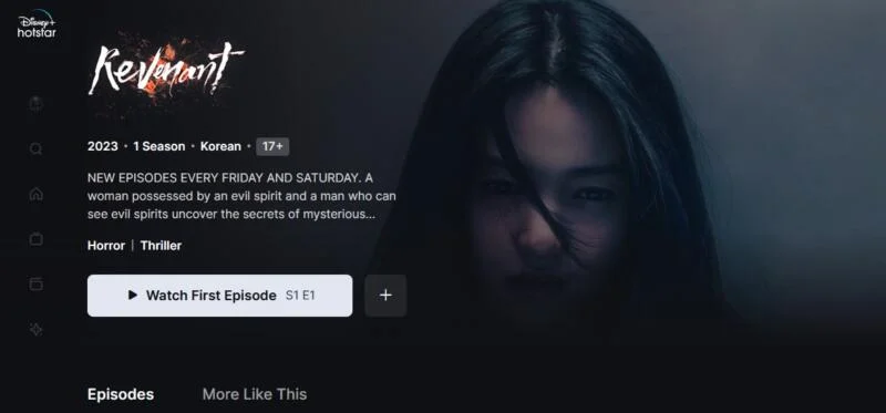 Revenant di Disney+ Hotstar (hotstar.com/id)