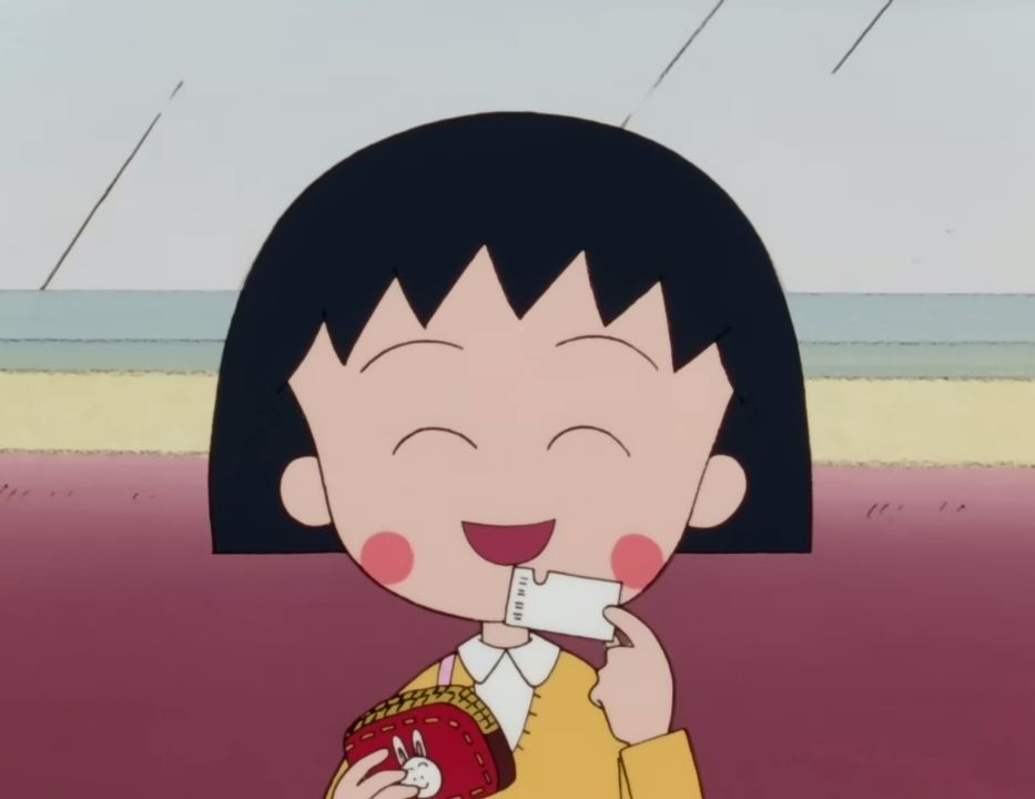 Chibi Maruko Chan mendapatkan tiket kereta (dok. Chibi Maruko Chan/Maruko Tersesat di Toserba)