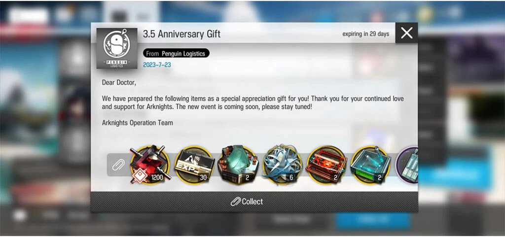 Bansos Arknights 3.5 Anniversary