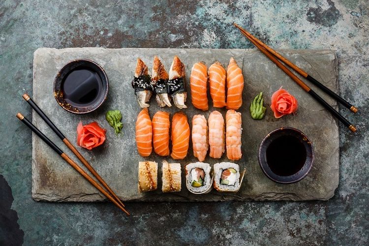 Ilustrasi sushi.(SHUTTERSTOCK)